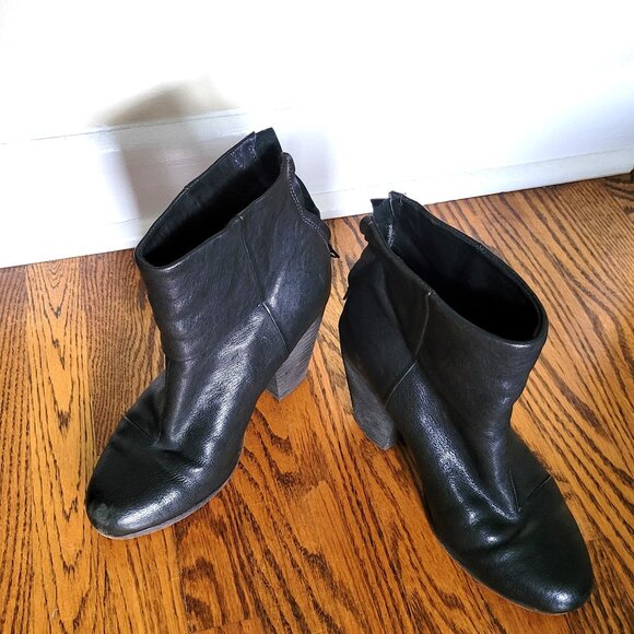 rag & bone shoes New York Boot / Black Leather / Size US 6 - Picture 5 of 13